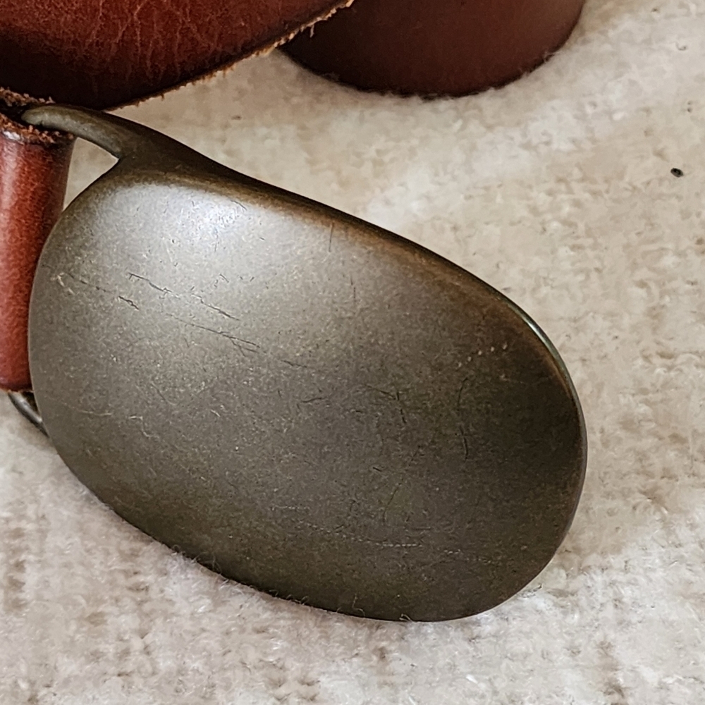 Genuine cow leather statement belt color brown - Picture 4 of 4